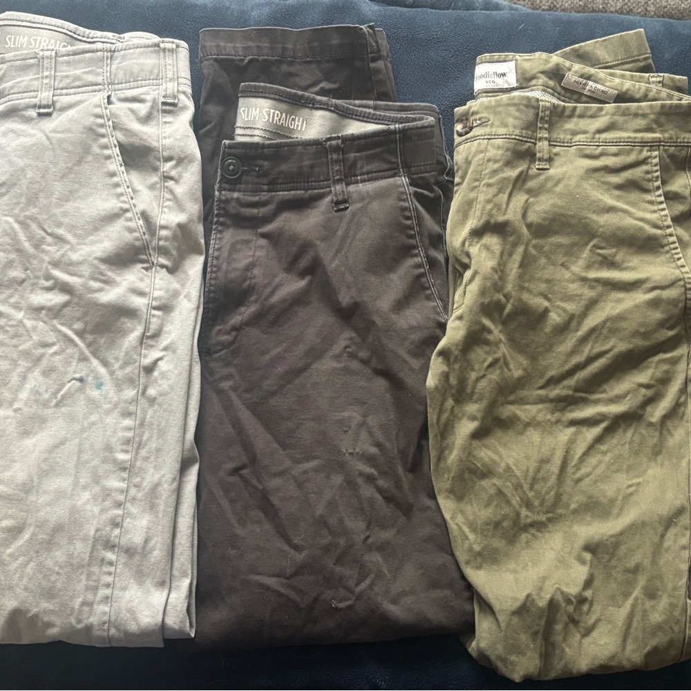 ** 3 sets of dress pants **